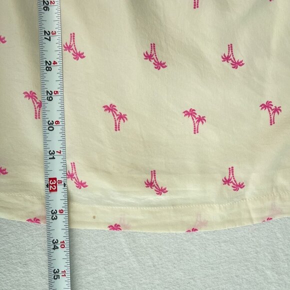 Amanda Uprichard Silk Sleeveless Shift Dress Pink Palm Tree Print Size S - Picture 8 of 10